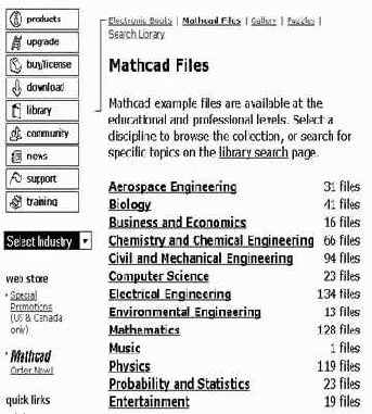 Программы MathCAD в Internet